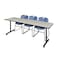 Kobe Rectangle Training Table, 84" W, 29" H, Laminate Top, Maple MKTRCT8424PL44BE - alternate 1